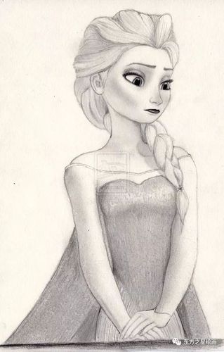 【东方之星绘画】艾莎公主的铅笔画