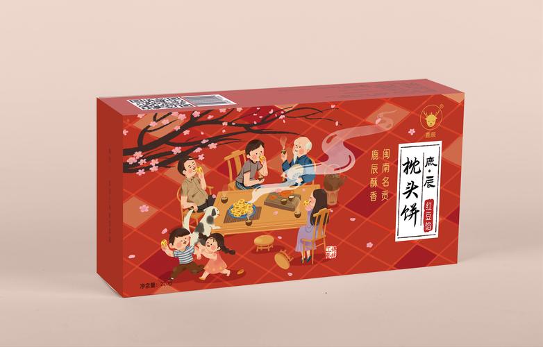 传统复古食品糕点包装插画包装设计设计