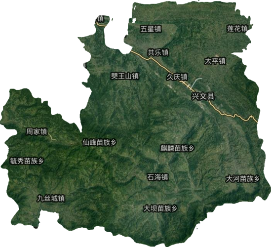 兴文县高清地形地图,兴文县高清谷歌地形地图