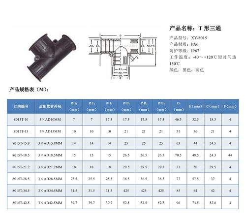 t型三通,塑料波纹管三通接头,波纹管三通