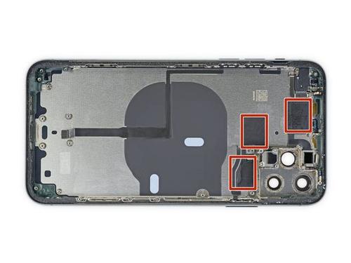 橙色:苹果 338s00411 音频放大器 黄色:德州仪器(ti)97a8r78 sn