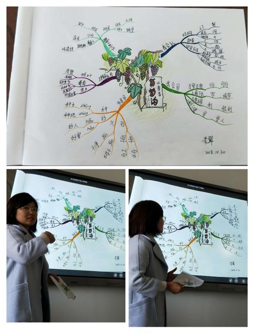 李翠在介绍的思维导图《葡萄沟》