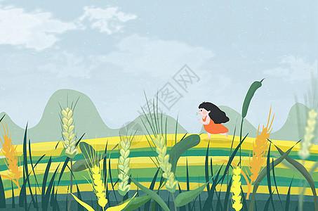 收获,插画_收获,卡通_收获,插图_手绘_板绘_摄图网