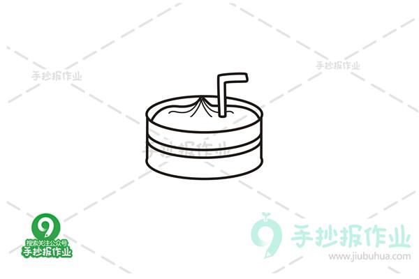 蟹黄汤包简笔画