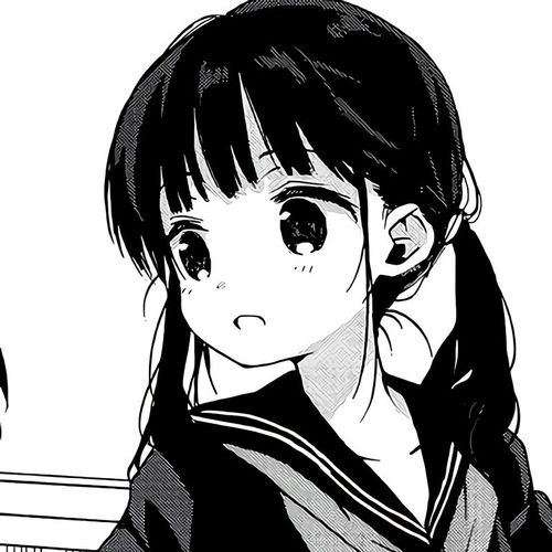 黑白动漫女生头像