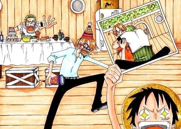 1.路飞:我还想发现了你们的什么秘密哦!(索隆和山治基情满满!