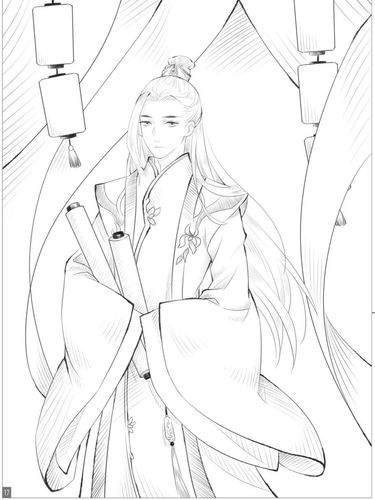 古风人物手绘线稿 - 插画 - 摸鱼网 - ∑(っ°Д°;)っ 让世界更萌