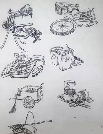 校考场景速写中非常实用的道具素材美术生赶紧收藏