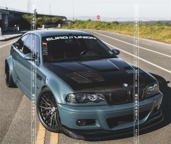 宝马3系318 325 330 e46碳纤维机盖改装gtr款开孔引擎盖头盖包围