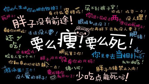 文字毒舌减肥励志文字控壁纸