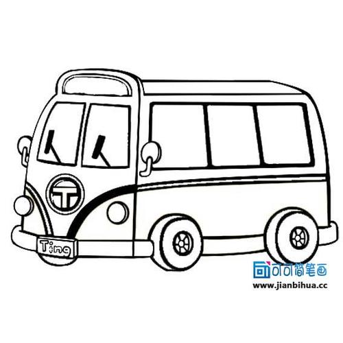幼儿园校车简笔画