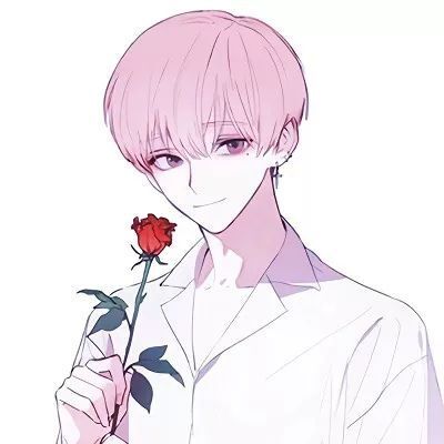 情侣头像手持玫瑰