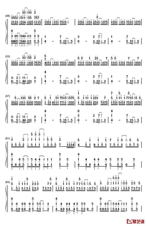 ふわふわ钢琴简谱-数字双手-牧野由依