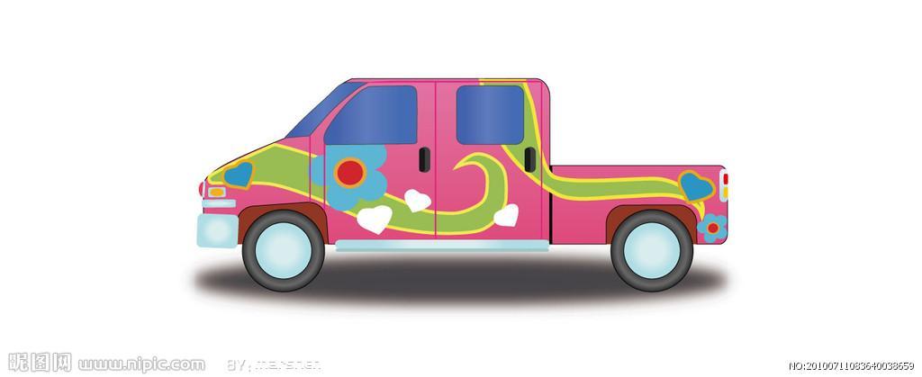 简笔画大全 交通工具简笔画  正文   皮卡车简笔画 第12组