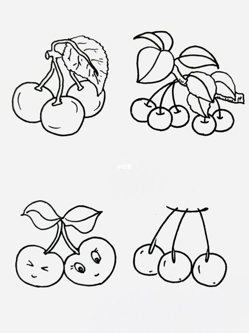 【简笔画】樱桃90_简笔画_后怎么样_寒假去哪玩_绘画_staedtler怎么