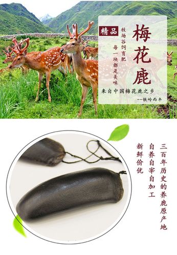 产地梅花鹿鹿尾巴干鹿尾巴鹿场直销整条切片泡酒煲汤男人滋补 40克