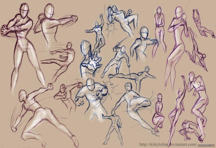 人体结构画法 之 躯干-肢体动作