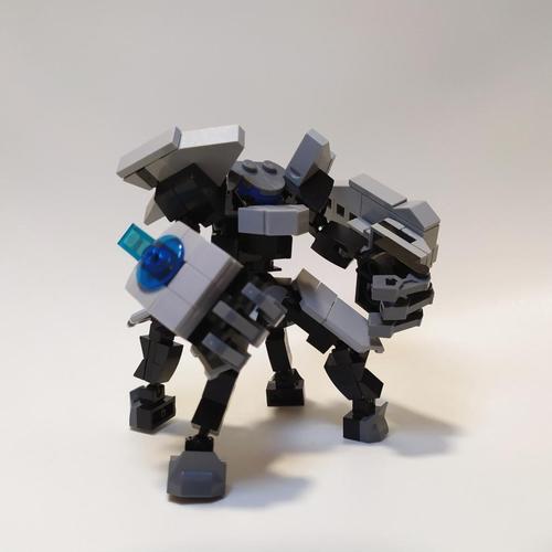 moc积木机甲模型兼容乐高盾山长城守卫军创意礼物 灰色