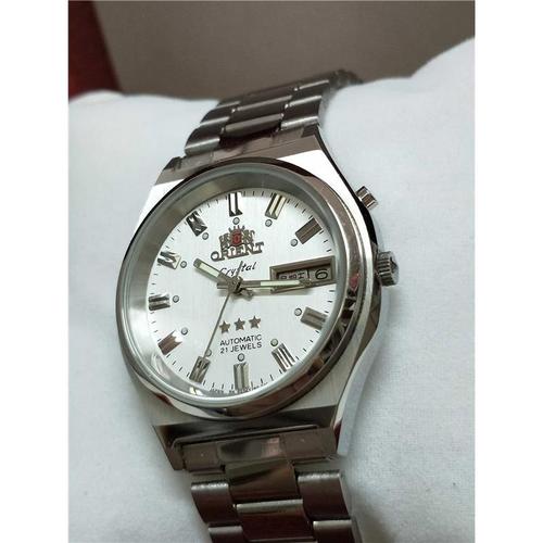 库存老款东方双狮男表全钢防水全自动机械表怀旧三星双狮夜光手表