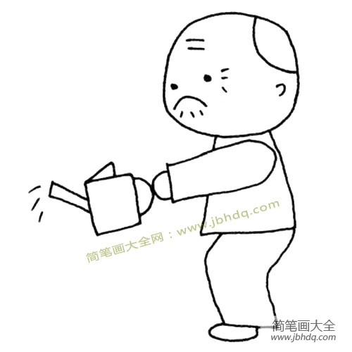 关于爷爷的简笔画图片