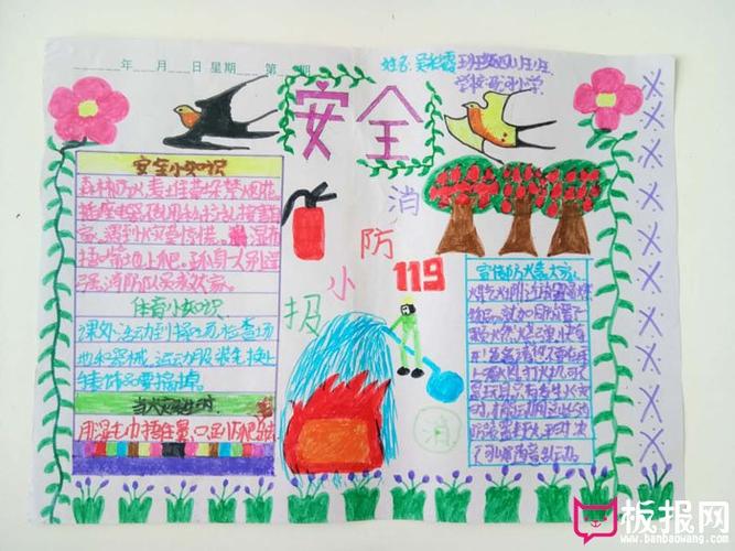 小学生安全手抄报图片,安全小知识