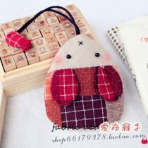 吴小姐的店 手工布艺diy日系拼布材料 小老鼠钥匙包 拼布材料包
