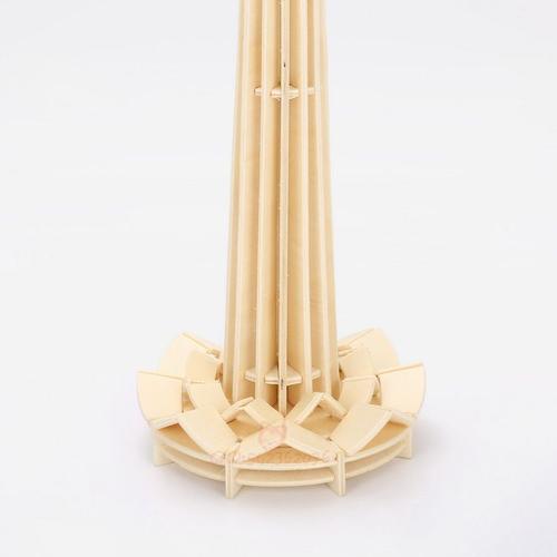diy儿童手工制作益智玩具3d木质立体拼图仿真建筑模型电视塔拼图