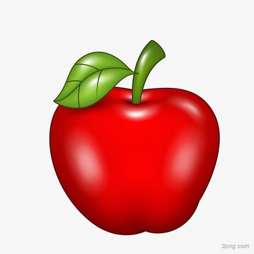 卡通红苹果png素材透明免抠图片-其他元素