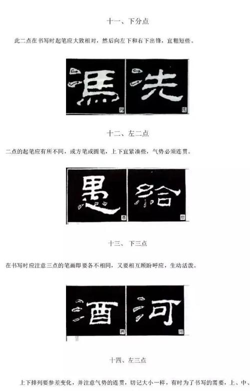 隶书习字入门书法图文教程