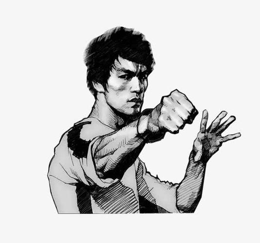卡通人物,插画,人物,李小龙,手绘人物