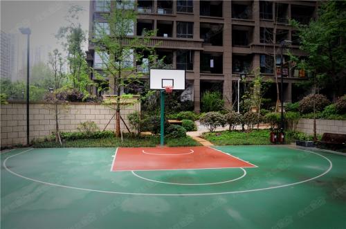 小区篮球场图片