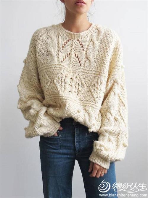 繁华阿兰重工毛衣 效果拉风织法自由又有挑战-编织人生