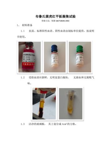 布鲁氏菌虎红平板凝集试验docx5页