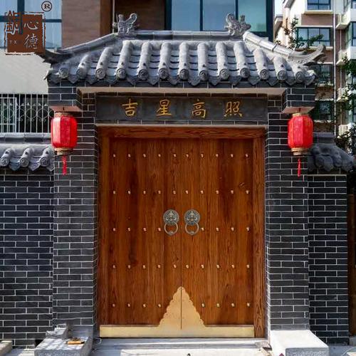 仿古中式纯铜大门拉手虎头兽头狮子头门环院子老式黄铜大门把手