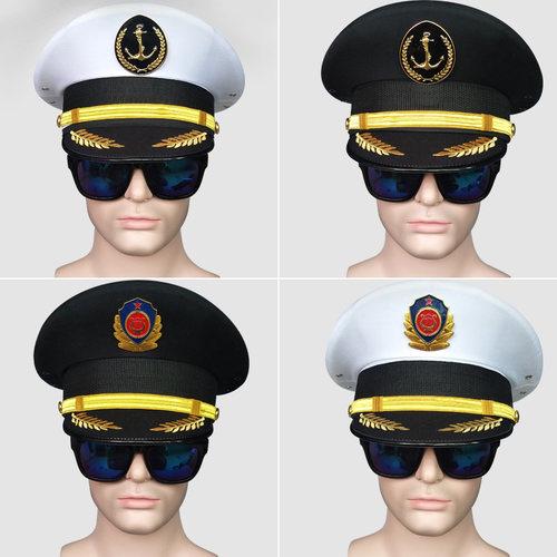 [好评好店]海员仪仗队大盖帽乐队演出大檐帽 -帽子-好