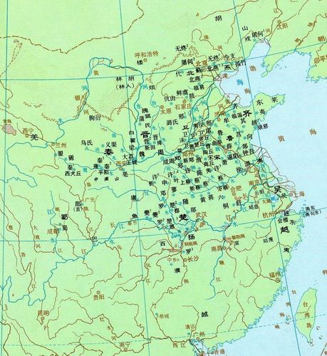 春秋六国详细地图(地方名),要求是古代名,不要现代名.