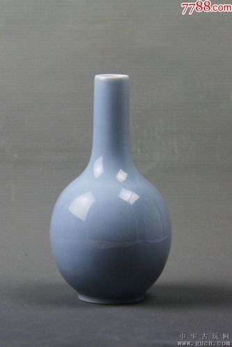 雨过天青釉把瓶