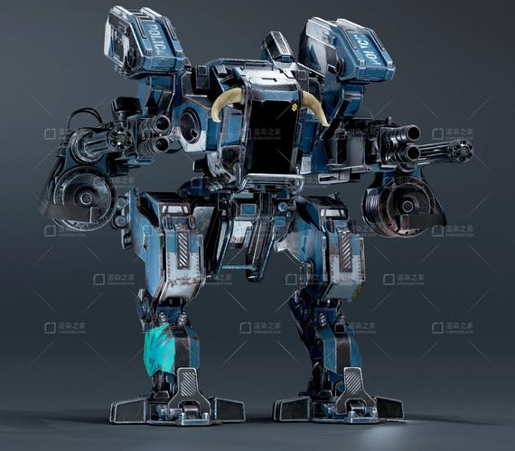 pbr 高品质 战争机器 蓝色 科幻 装甲 未来 写实