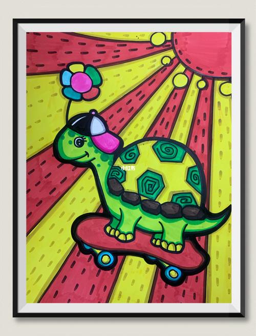 幼儿创意美术 乌龟_乌龟_幼儿_创意美术_绘画_画画_母婴_早教