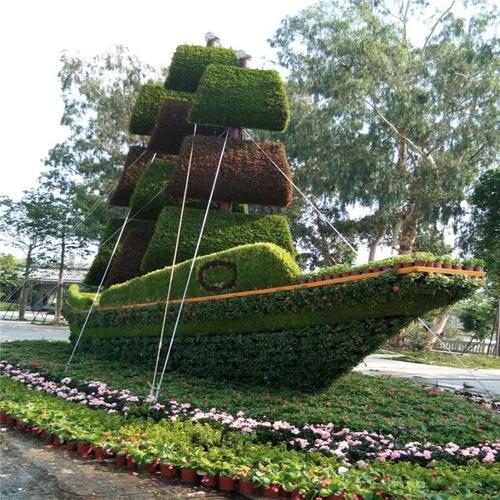 石家庄五色草立体花坛造型价格五色草立体花坛造型种植基地