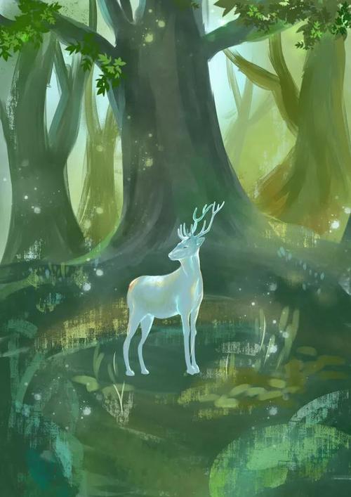 鹿是森林的树它唯美图片让我忍不住欣赏一下