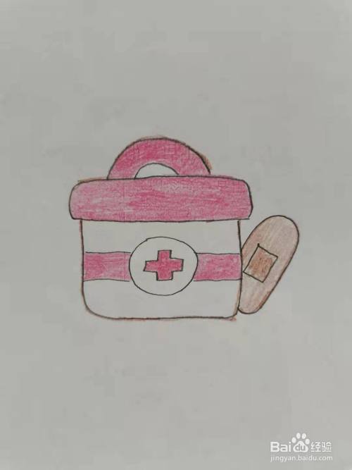 卡通药箱怎么画