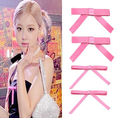 相似blackpink组合lisarosejennie jisoo字母项链不锈钢锁骨项链06