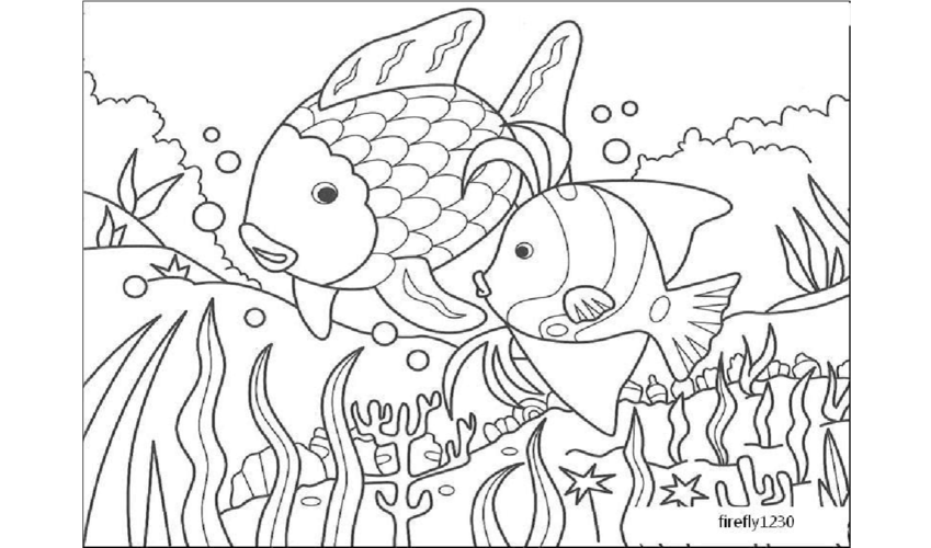 海底世界 鱼类 幼儿 儿童涂色