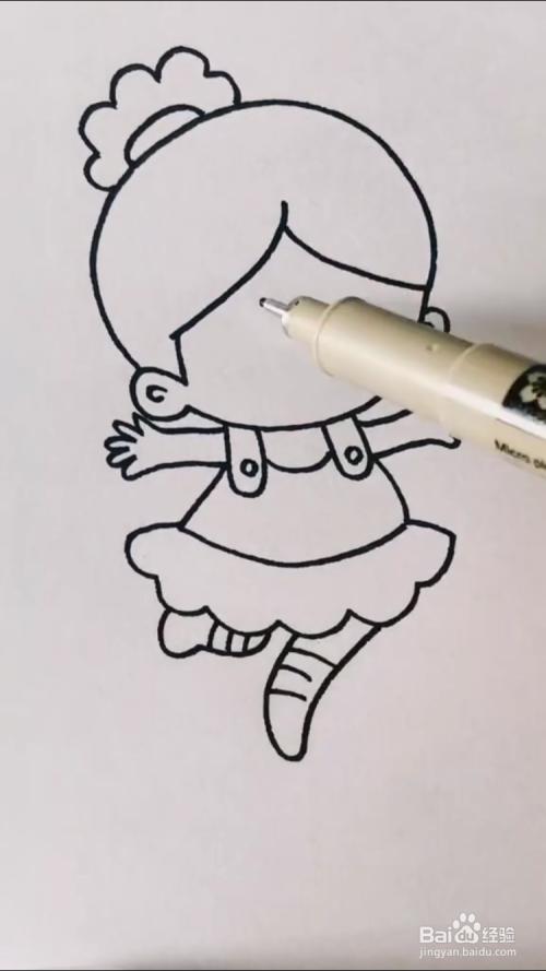 小女孩的简笔画怎么画?