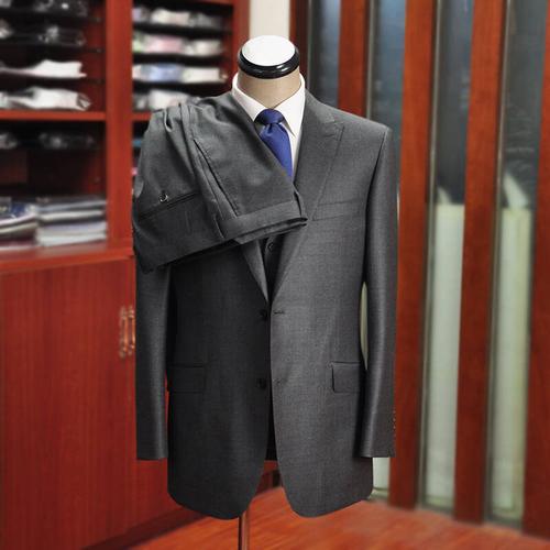 英国皇室专用 scabal(世家宝)100"s厚重感面料 纯商务灰色 西服套装
