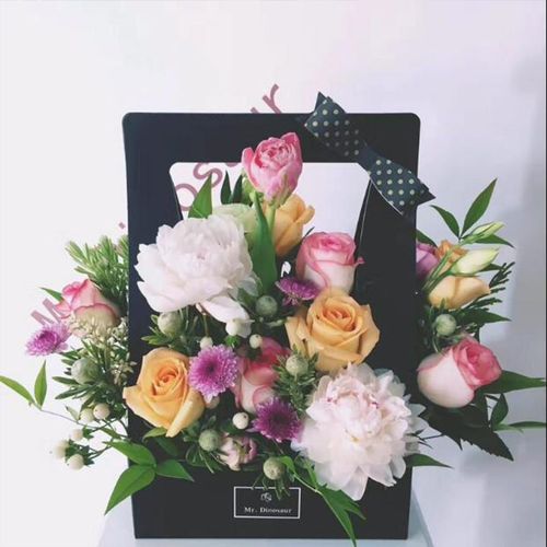 插花花艺沙龙纸盒手提鲜花花材包装礼盒10个花艺包装盒