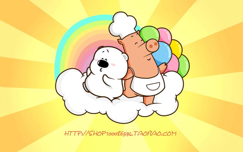 可爱卡通小囧熊超萌电脑桌面壁纸下载-卡通动漫-壁纸