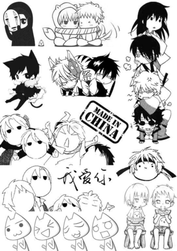 橡皮章素材手,文字,鹿,边框,花等