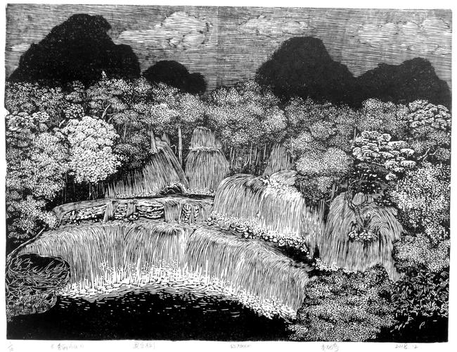 《黑白木刻:风景写生》课程贵州民族大学美术学院版画(1)班指导老师